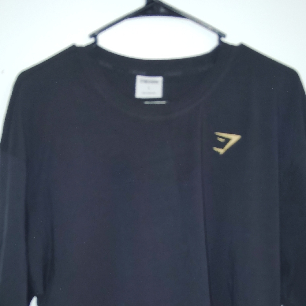 Gymshark Black Long Sleeve with Gold Logo
